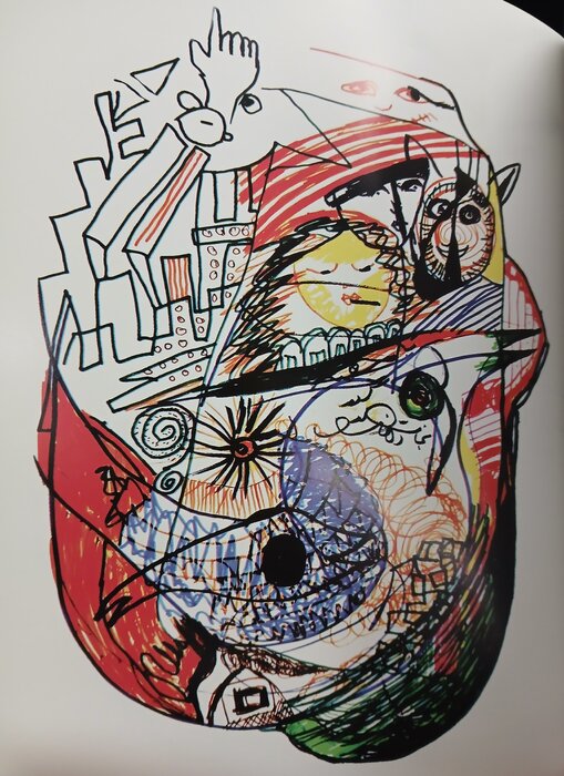 اثر نقاشی همراه گزارش شب نگارخانه؛ منبع: بانیفیلم / ایرنا